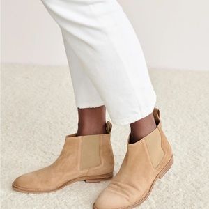 Jenni Kayne suede Chelsea boot dark sand NIB
